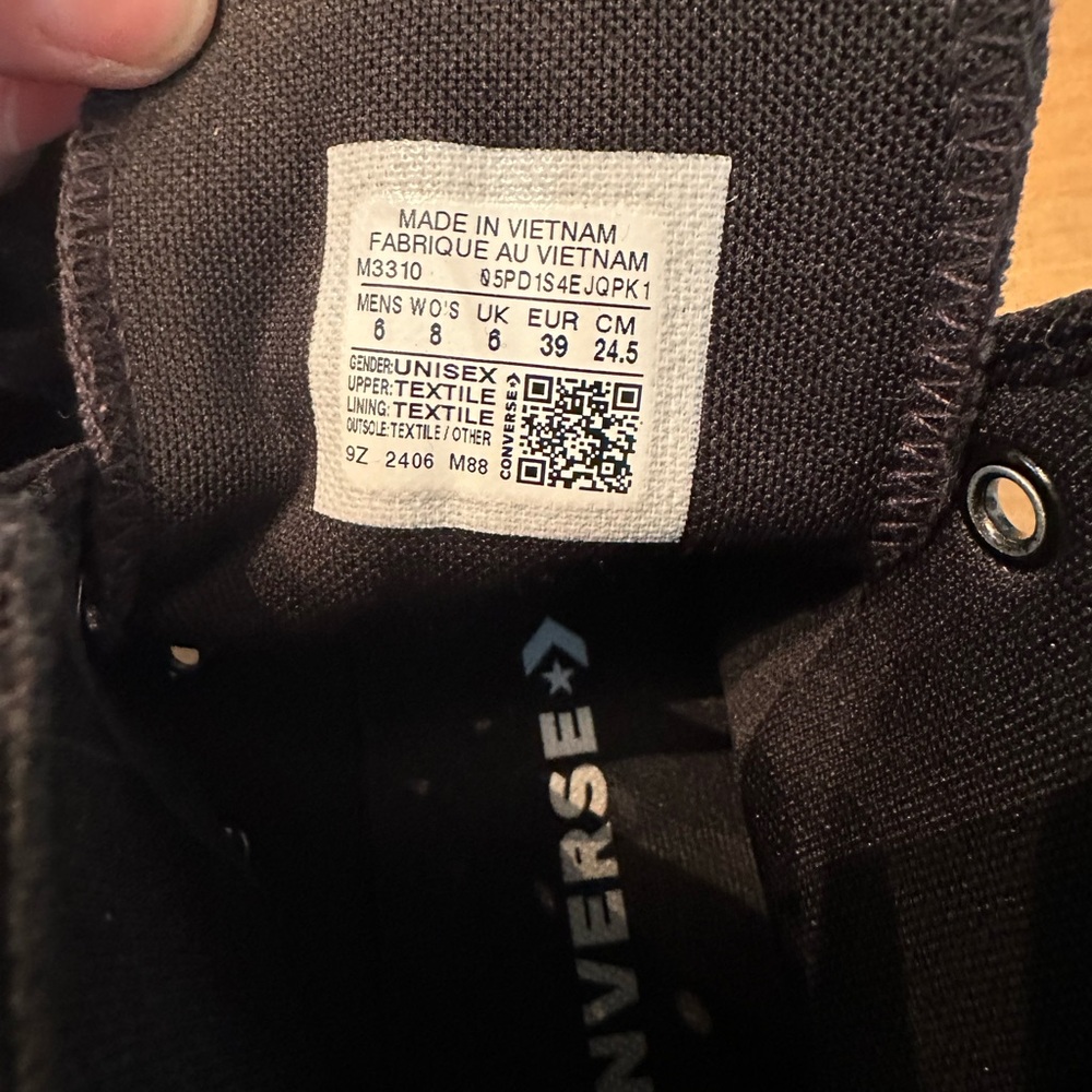Converse women’s black High-Top Sneakers - Picture 6 of 6